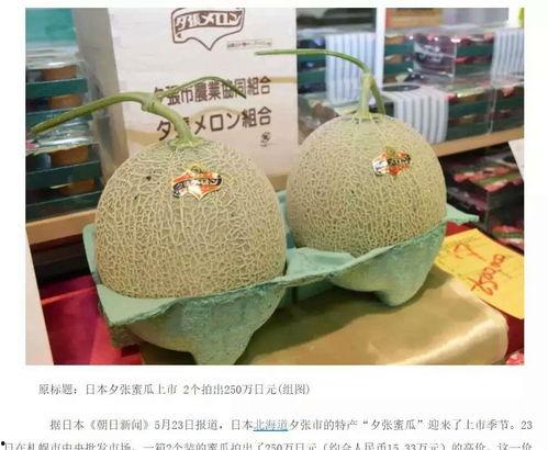 吃天价蜜瓜,揭秘天价蜜瓜背后的奢华与争议